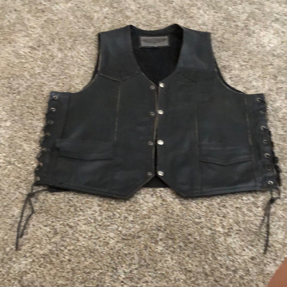 Dream Apparel black leather vest